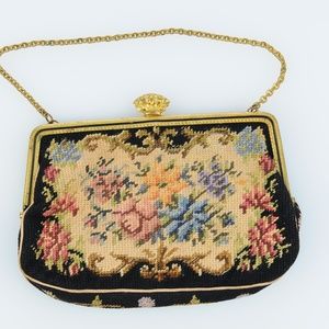 Antique Czechoslovakia Needle Point Purse